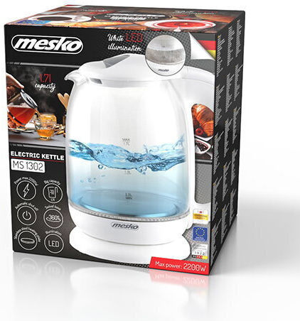 Mesko Електрическа Кана 1.7л 2200W Бяла
