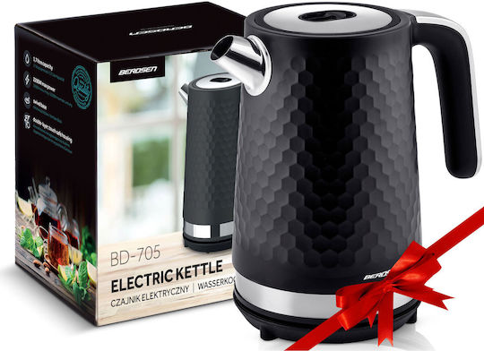Berdsen Kettle 1.7lt 2200W Black-Silver