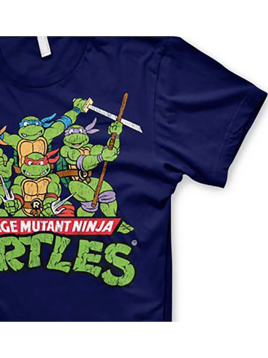 Turtles Distressed Group T-shirt Navy Ανδρικό Nic-1-tmnt005-h48-nv