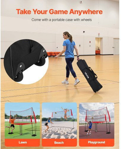 Vevor Portable Volleyball Training System Indoor Outdoor Pqxlwjqkjqwkiwcd0001v0