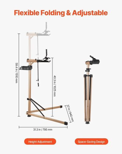 Vevor Adjustable Bicycle Repair Stand 110 Lb Tool Tray Zxcwxzjlzldsdymnf001v0