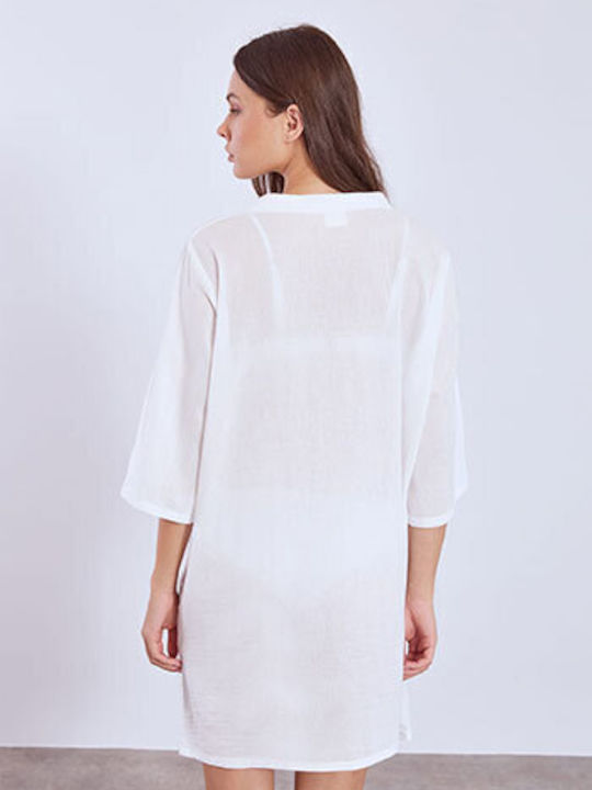 Ferrari Group Women's Beachwear Caftan White