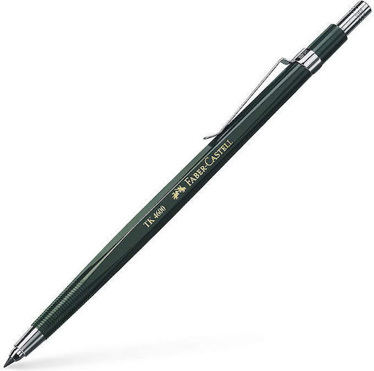 Faber-Castell TK 4600 Μηχανικό Μολύβι Σχεδίου Μεταλλικό 2.0mm με Ξύστρα 1τμχ Πράσινο