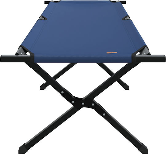 vidaXL Foldable Metallic Beach Sunbeds Blue 69x193x45cm 2pcs