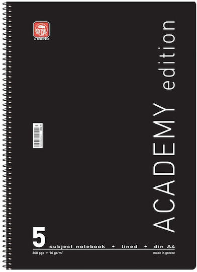 Typotrust Σπιράλ Τετράδιο Ριγέ Academy (Διάφορα Σχέδια/Χρώματα)