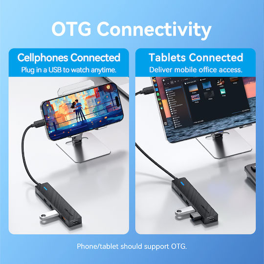 Vention Hub 5 Θυρών USB 3.2 με σύνδεση USB-C
