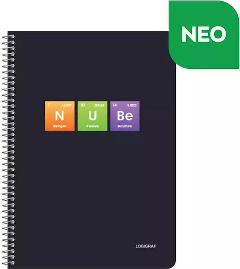 Logigraf Spiral Notebook Ruled B5 2 Subjects 1pcs (Μiscellaneous Designs)