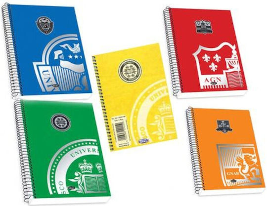 Skag Spiral Notebook Ruled A6 60 Paper Sheets 2 Subjects University Miscellaneous Designs/Colors