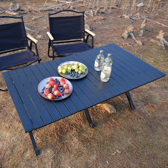 Таблица за къмпинг сгъваем 120x60x45cm Черен