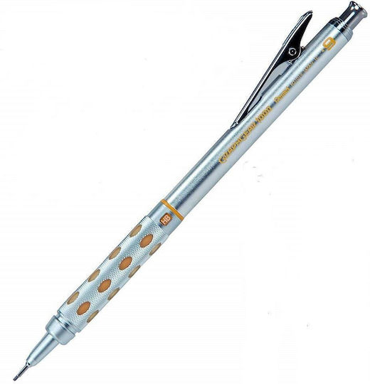 Pentel Graphgear 1000 Mechanical Pencil for Drawing Metallic 1pcs Silver
