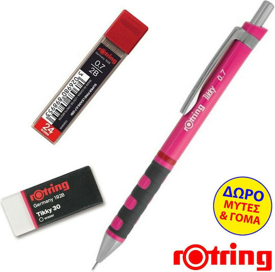 Rotring Tikky Mechanical Pencil for Drawing 1pcs Neon Pink