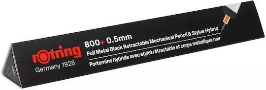 Rotring 800+ Stylus Mechanical Pencil made of Brass 1pcs Black
