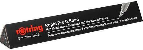 Rotring Rapid Pro Механичен Молив за Рисуване Метално 0.5мм с Гума и Ножица 1бр Черен