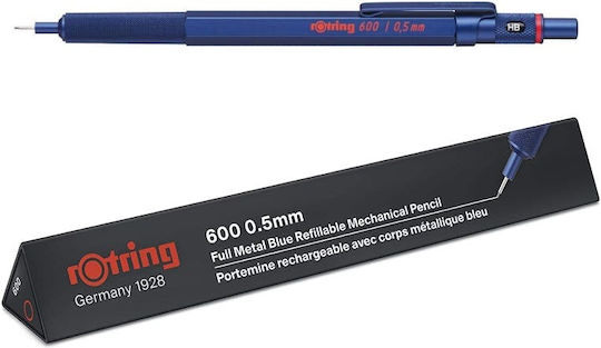 Rotring 600 Mechanical Pencil for Drawing Metallic 1pcs Blue
