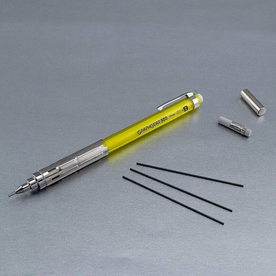 Pentel Graphgear300 Mechanical Pencil for Drawing Plastic 1pcs Yellow