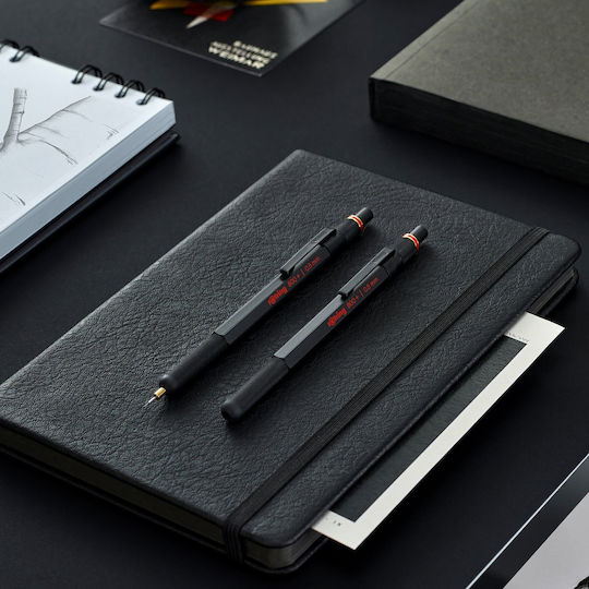 Rotring 800+ Touchscreen Μηχανικό Μολύβι Σχεδίου Μεταλλικό 0.7mm με Γόμα 1τμχ Μαύρο