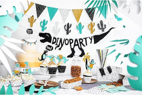 PartyDeco Dino Garland for Party Dinosaurs 20cm