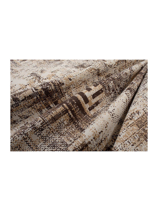Dimcol Τραπεζομάντηλο Αλέκιαστο Σετ 2τμχ Skid Marks 472 Beige 140x140εκ.