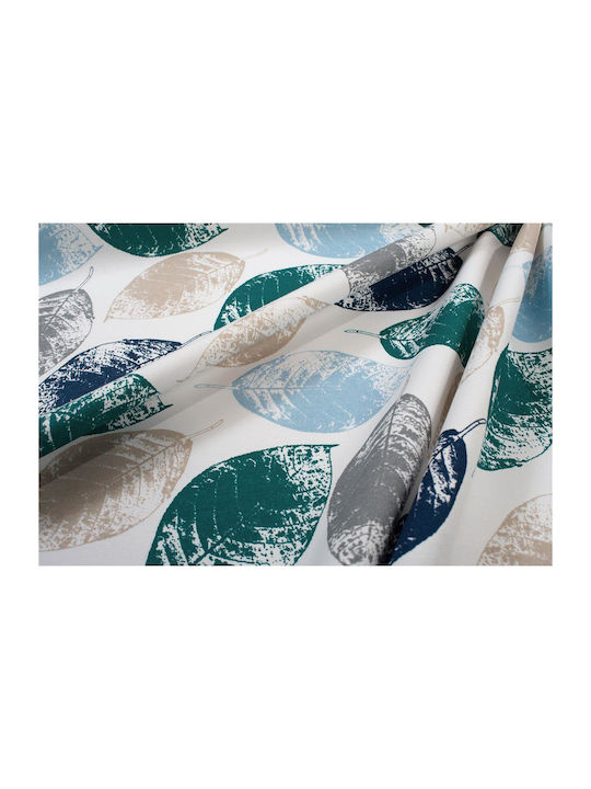 Dimcol Tablecloth Stain Resistant Set 2pcs Leaves 466 Petrol 140x300cm