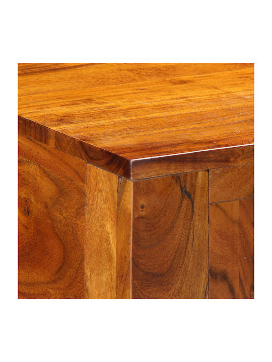 Bodenstehende Schminktisch aus Massivholz Braune Massivholz mit Spiegel 90x45x75cm