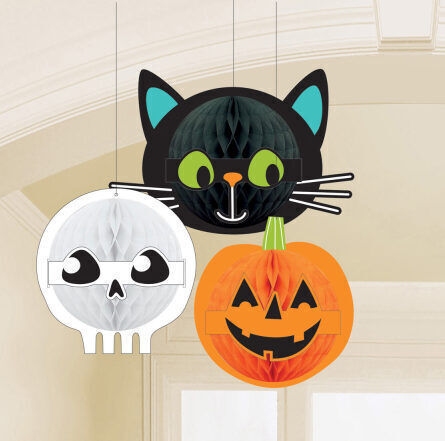 Amscan Χάρτινα Κρεμαστό Διακοσμητικό για Party Halloween 3τμχ 17.1εκ.