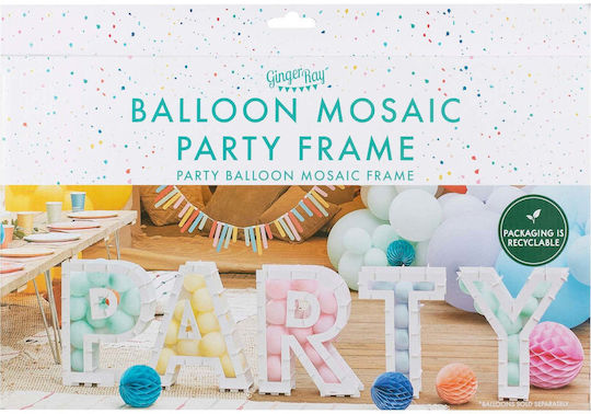 Gingerray Balloon Stand Mosaic Party Επιτραπέζιο Διακοσμητικό για Party Γράμματα
