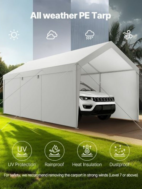Vevor Gazebo Garten Weiß 3.048x6.096m