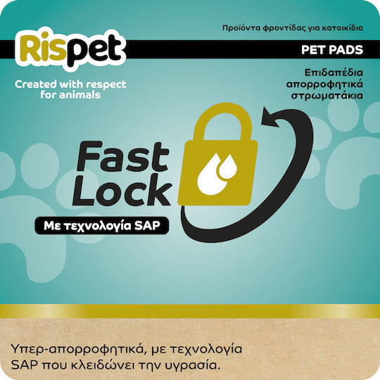 Rispet Rispet Absorbent Floor Pads Pets 60x60 14x4= 56 Pieces Box Dog Floor Diapers 60x60cm 56pcs