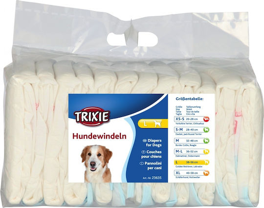 Trixie Diapers Dog Panties Large 38cm 12pcs