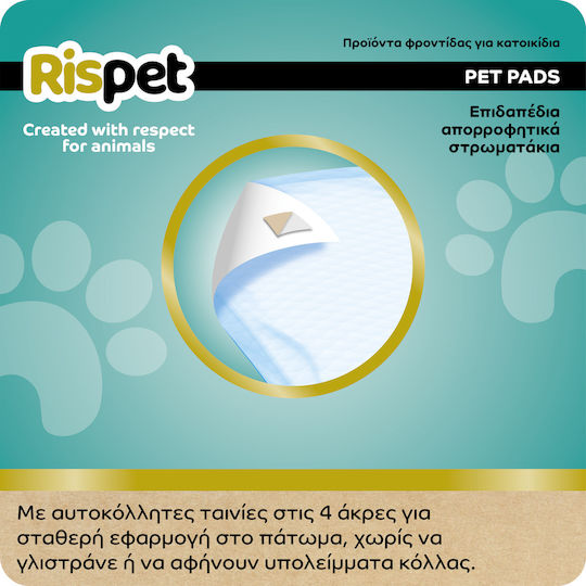 Rispet Rispet Absorbent Floor Pads Pets 60x90 14x4=56 Pieces Box Dog Floor Diapers 90x60cm 56pcs