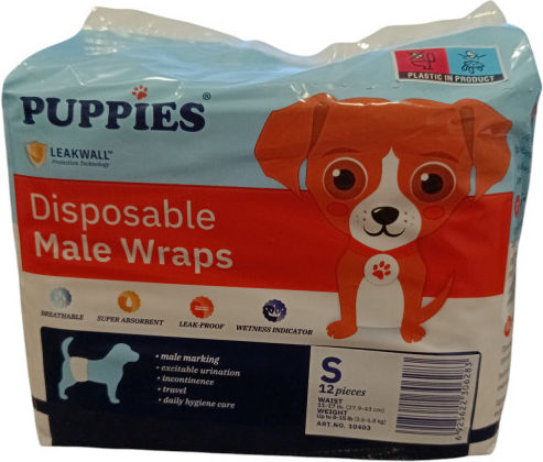 Puppies Βρακάκι Σκύλου για Ακράτεια Small 12τμχ
