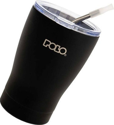 Polo Stainless Steel Thermos Glass BPA Free 350ml Multicolour with Straw