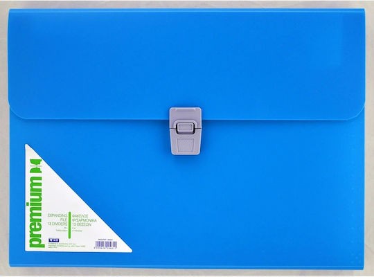 Turquoise Expanding File Folder 13 Compartments A4 A&g