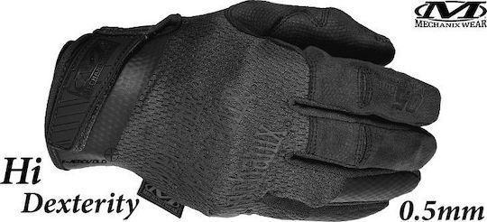 Mechanix Wear Hi-Dexterity Military Gloves 0.5mm Covert In Black Colour