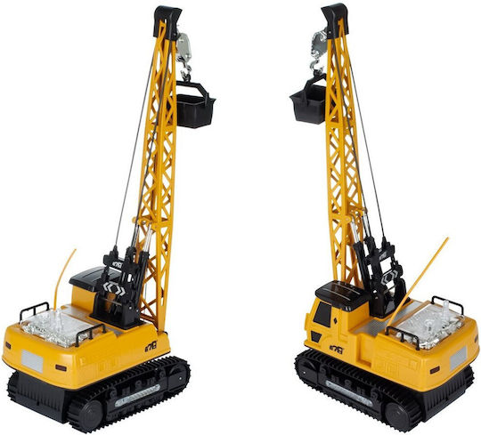 Jucărie Cu Teleghidare Excavator Cu Cărămidă "isp Likesmart Cărămidă" Lumină Led Sunete Baterie Reîncărcabilă Nimh 4.8v 300mah Șenile de Cauciuc Rotire la 360° Cablu de Încărcare Galben