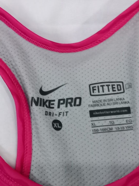 Nike Print Bra Παιδικό Μπουστάκι Φούξια