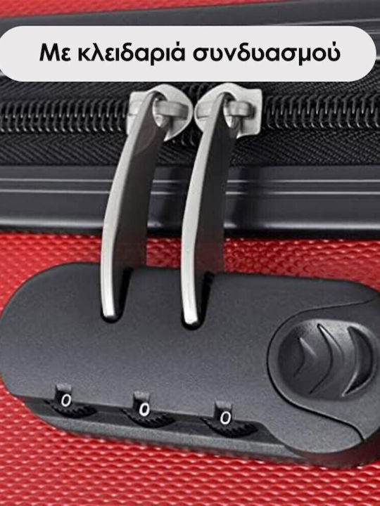 Homevero Hv-2003red Set of 3 Suitcases Red