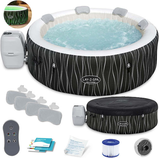Bestway Runde Aufblasbare Schwimmbecken Mit Hydromassage 196x66cm Schwarze