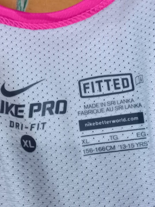 Nike Print Bra Παιδικό Μπουστάκι Φούξια