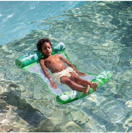 Swim Essentials Tropical Leaves Inflatable Ride-on for Sea Green 116x78cm