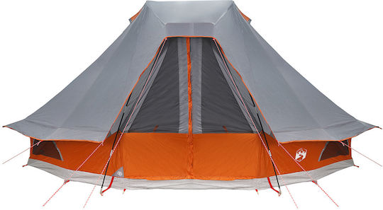 vidaXL Summer Camping Tent Teepee Gray for 6 People 466x310x240cm