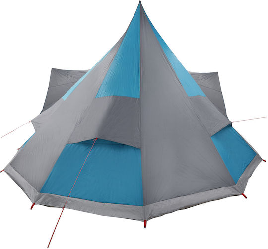 vidaXL Summer Camping Tent Teepee Blue for 12 People 510x690x330cm