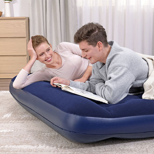 Bestway Надуваем Матрак За Сън Двойно С Интегрирана Помпа 203x152x28см Син