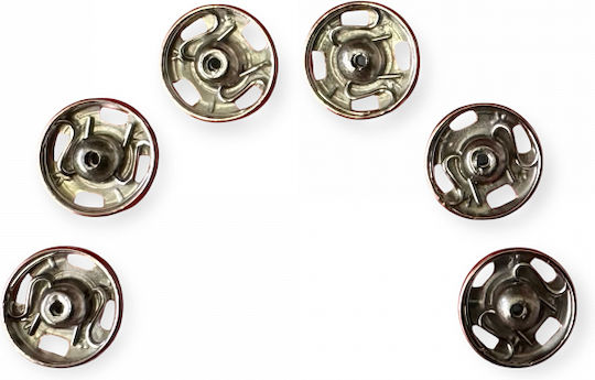 No.6-15.9/13mm Stainless Steel Sewing Snaps Czech Nickel 24pcs Koh-i-noor