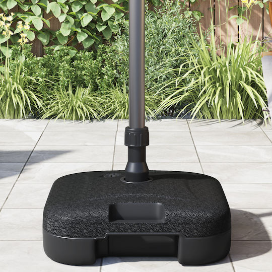 Outdoor Umbrella Base Vidaxl 28 Kg of Sand or 24 Liters of Water Black