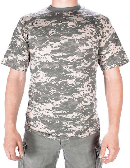 Mil-Tec Short Sleeve T-shirt Army 100% Cotton In Khaki Colour Tarn At-Digital