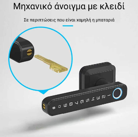 Roza Smart Wifi Κλειδαριά Κωδικό Αποτύπωμα App Cps01