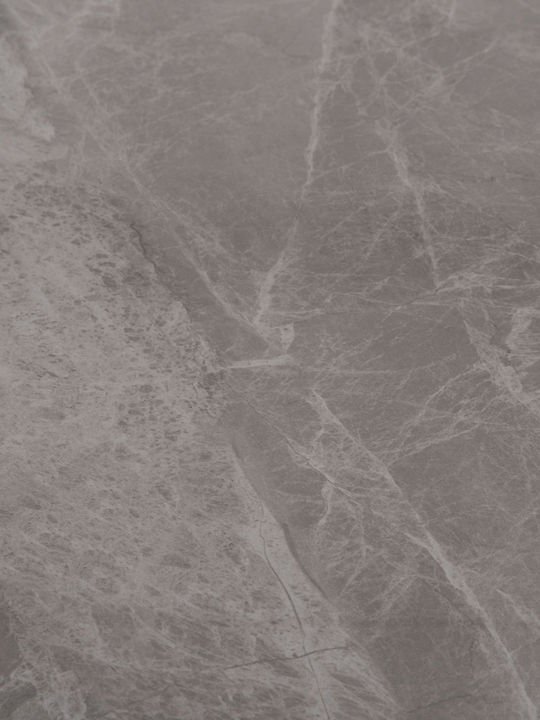Raven Tisch Speisesaal Grey Marble-black Metal 140x80x74cm