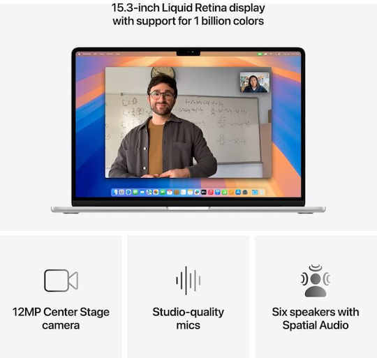 Apple MacBook Air 15.3" IPS Retina Display (M4-10-Core/16GB/256GB SSD/8-Core GPU) 70W Midnight (International English Keyboard)