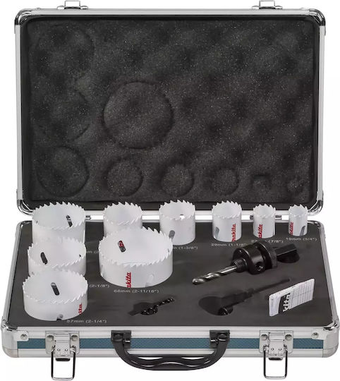 Makita Set Lochsägen mit Durchmesser von 19mm bis 68mm für Holz